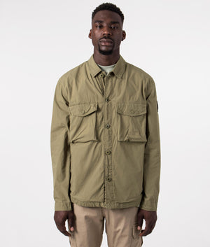 Slim-Fit-Parachute-Cotton-Overshirt-Bronze-Marshall-Artist-Front-Image