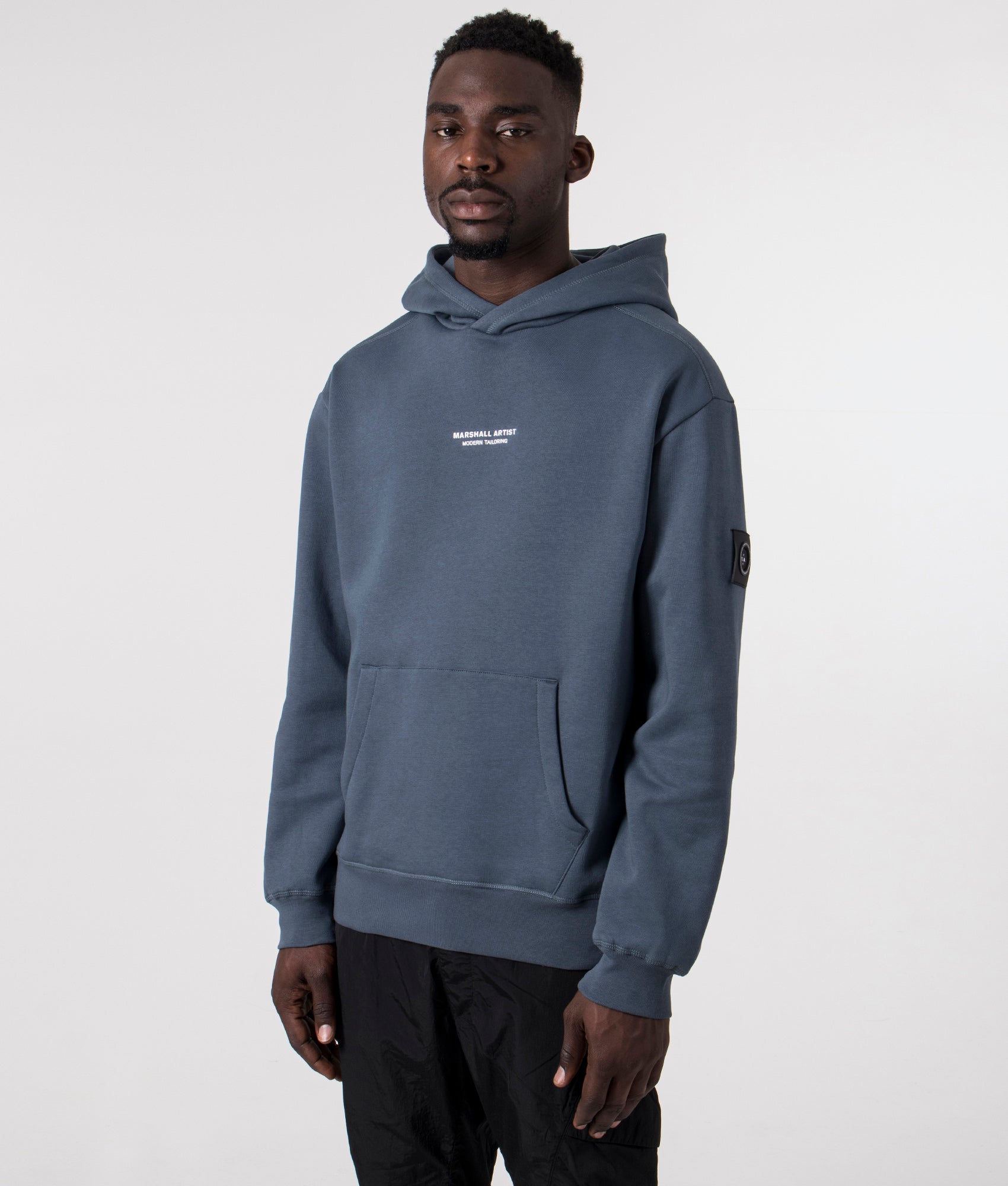 Relaxed Fit Siren Overhead Hoodie Slate Blue | Marshall Artist | EQVVS