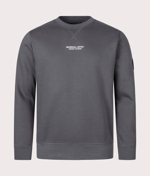 Relaxed-Fit-Siren-Crew-Neck-Sweatshirt-Gull-Grey-Marshall-Artist-EQVVS-Front-Image 