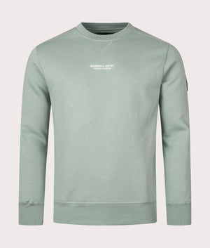 Relaxed-Fit-Siren-Crew-Neck-Sweatshirt-Oxide-Green-Marshall-Artist-EQVVS-Front-Image