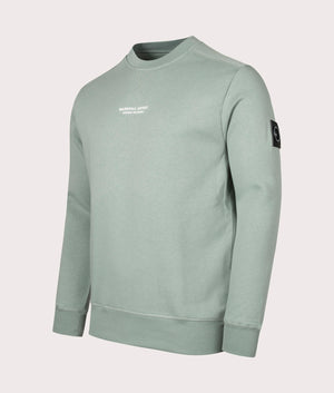 Relaxed-Fit-Siren-Crew-Neck-Sweatshirt-Oxide-Green-Marshall-Artist-EQVVS-Side-Image