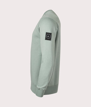 Relaxed-Fit-Siren-Crew-Neck-Sweatshirt-Oxide-Green-Marshall-Artist-EQVVS-Side-Image