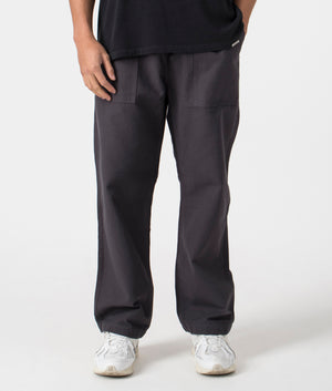 Service Works Relaxed Fit Canvas Chef Pants in Grey Organic Cotton at EQVVS Menswear Front Shot