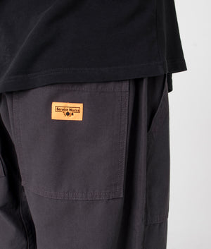 Service Works Relaxed Fit Canvas Chef Pants in Grey Organic Cotton at EQVVS Menswear Detail Shot