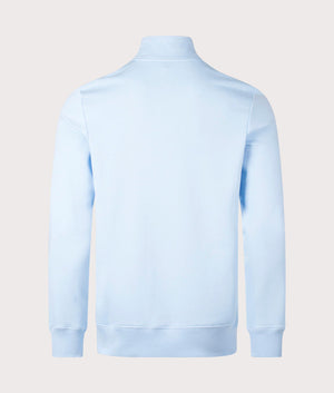 PS Paul Smith Long Sleeve Quarter Zip Zebra Sweatshirt in Light Blue for men at EQVVS Back Shot