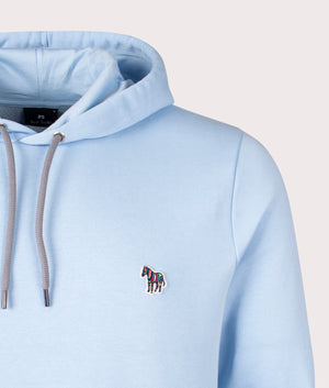 Zebra Hoodie in Light Blue by PS Paul Smith. EQVVS Detail Shot.