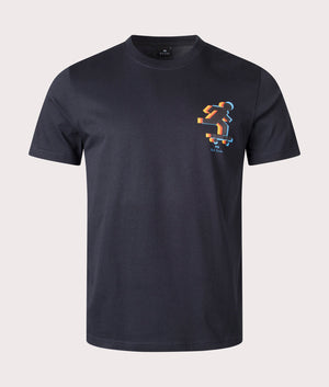 Skater T-Shirt in Very Dark Navy by PS Paul Smith. EQVVS Front Angle Shot.