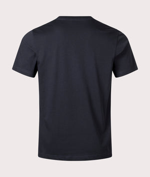 Multi Col Skull T-Shirt in Very Dark Navy by PS Paul Smith. EQVVS Back Angle Shot.