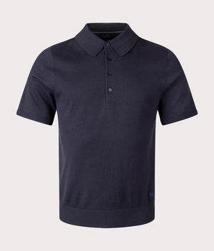 PS Paul Smith SS Polo Knitwear in Navy. EQVVS Front Shot.