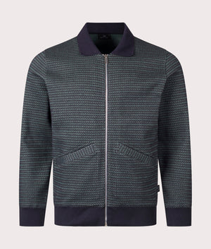 Zip Cardigan in Very Dark Navy by PS Paul Smith. EQVVS Shot.