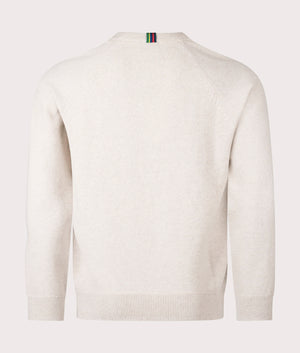 Crew Neck Jumper in Parchment by PS Paul Smith. EQVVS Shot. 