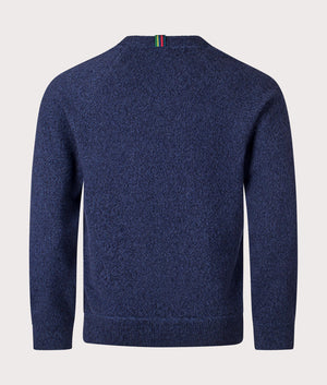 Crew Neck Jumper in Indigo by PS Paul Smith. EQVVS Shot. 