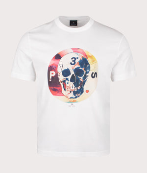 PS Paul Smith Skull T-Shirt in White for men at EQVVS Front Shot 