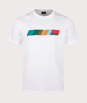 Colour Blocks T-Shirt in White by PS Paul Smith. EQVVS Shot. 