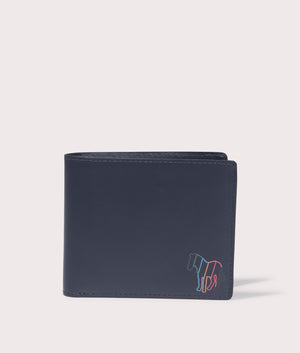 Paul Smith, Wallet Billfold, Navy, Eqvvs Menswear, front shot angle