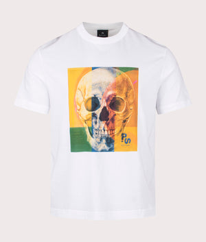 Paul Smith, Skull Square T-Shirt, white, Eqvvs Menswear, front shot angle