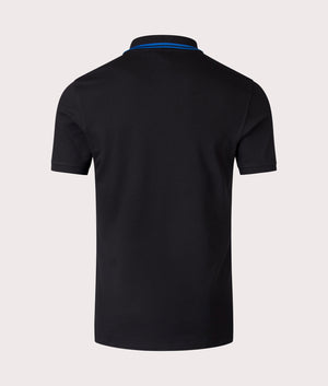 Paul Smith, Zebra Emblem Polo Shirt, black, Eqvvs Menswear, back shot angle