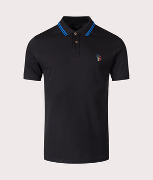 Paul Smith, Zebra Emblem Polo Shirt, black, Eqvvs Menswear, front shot angle