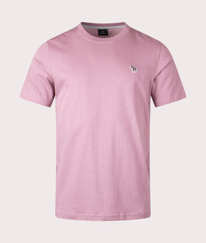 Paul Smith, Organic Cotton Zebra T-Shirt, Mauve, Eqvvs Menswear, front shot angle
