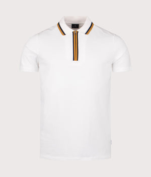 Paul Smith, Quarter Zip Polo Shirt, Off white, Eqvvs Menswear, front shot angle