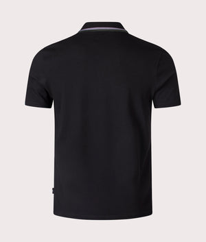 Paul Smith, Quarter Zip Polo Shirt, black, Eqvvs Menswear, back shot angle