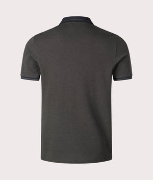 Polo Shirt in Very Dark Navy by PS Paul Smith at EQVVS. Back Angle Shot.