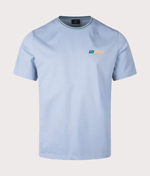 Short Sleeve Shirt in Light Blue by PS Paul Smith at EQVVS. Front Angle Shot. 