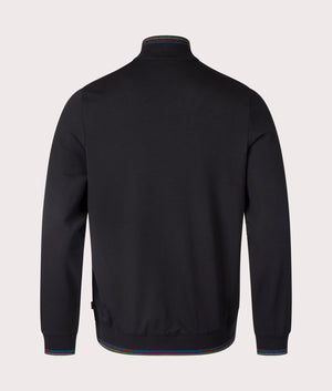 Paul Smith, Quarter Zip Sweatshirt, black, Eqvvs Menswear, back shot angle