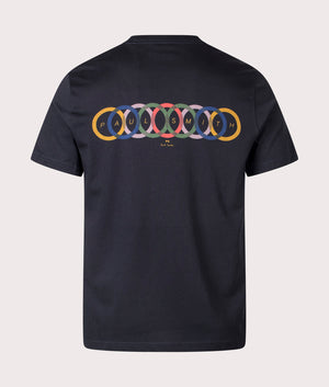 Paul Smith, Multi Circles T-Shirt, dark navy, Eqvvs Menswear, back shot angle