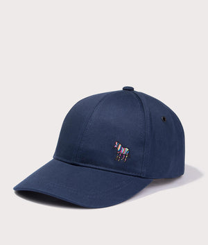 PS Paul Smith Zebra Cap in Navy. Shot at EQVVS. Front angle detail shot