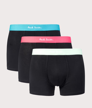 Paul Smith, 3 Pack Bright Band Trunks, black, Eqvvs Menswear, front shot angle