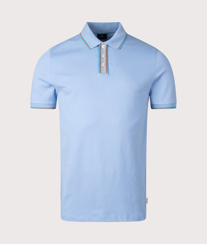 PS Paul Smith Polo Shirt in Light Blue. Shot at EQVVS. Front shot. 