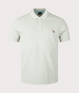 Zebra Polo Shirt in Pastel Green by PS Paul Smith. EQVVS Front Shot.