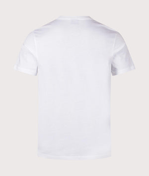 PS Paul Smith Printed T-Shirt in White. Shot at EQVVS. Back shot.