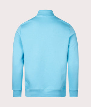 PS Paul Smith Zebra Quarter Zip Sweatshirt in Turquoise. Shot at EQVVS. Back shot. 