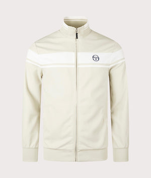 Damarindo Track Top in Pelican and Gardenia by Sergio Tacchini. EQVVS Menswear Front Shot. 