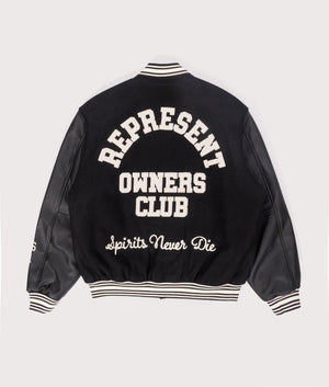 Oversized Fit Owners Club Varsity Jacket