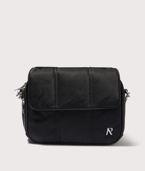 Represent Quilted Crossbody Bag in Black. EQVVS Front Shot.