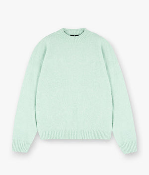 REPRESENT Marled Knit Jumper in Matcha. Shot at EQVVS.  Flat shot. 