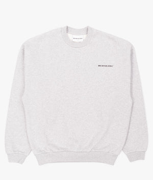 Oversized Uniform Crewneck Sweatshirt in Grey from MKI MIYUKI ZOKU. Front angle shot at EQVVS.