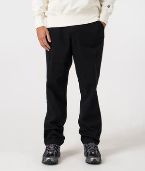 Ezra Light Stretch Trousers in Black by Norse Projects. EQVVS Menswear Model Shot. 