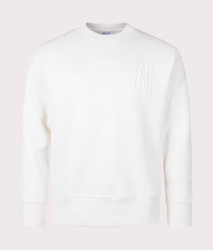 Relaxed Fit Arne Brushed Fleece N Logo Sweatshirt