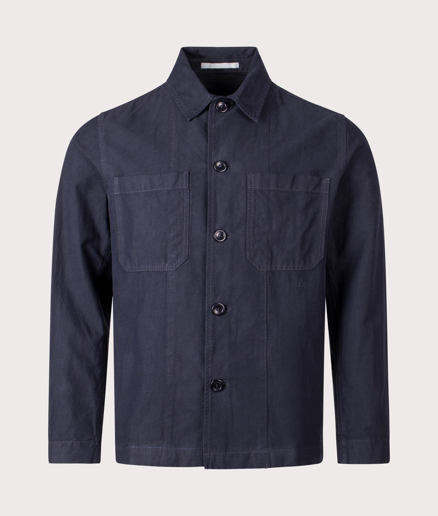 Tyge Cotton Linen Overshirt 7004 Dark Navy | Norse Projects | EQVVS