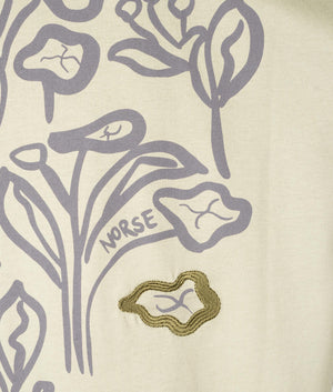 Holger Organic Cotton Poppy T-Shirt in Elm by Norse Projects. EQVVS Menswear Back Detail Shot. 