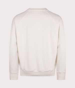 Norse Projects Relaxed Fit Marten Raglan N Patch Sweatshirt in Ecru at EQVVS Menswear Back Shot