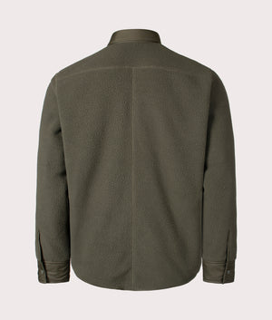 Norse Projects Ulrik Reversible Fleece Overshirt in Ivy Green at EQVVS Menswear Back Shot