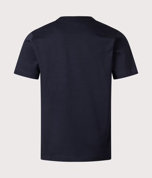 Norse Projects Holger Organic Boat Print T-Shirt in Dark Navy. Shot at EQVVS. Back shot. 