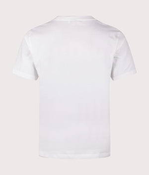 Norse Projects Johannes Organic NORSE Logo Print T-Shirt in White. Shot at EQVVS. Back shot. 