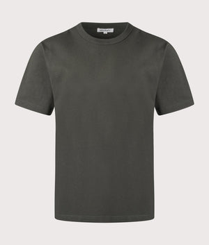 Norse Projects Simon T-Shirt in Black Olive. Shot at EQVVS. Front shot. 