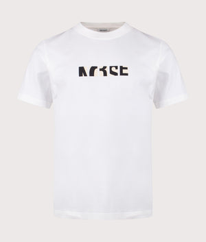 Norse Projects Johannes Organic Zoom Print T-Shirt in White. Shot at EQVVS. Front shot. 